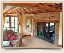 Beautiful Beamed Ceiling.
